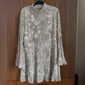 ASOS EDITION sequin fringe skater mini dress